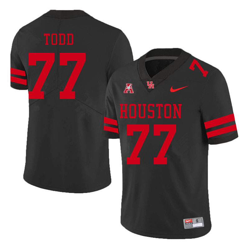 Men #77 Chayse Todd Houston Cougars College Football Jerseys Sale-Black - Click Image to Close